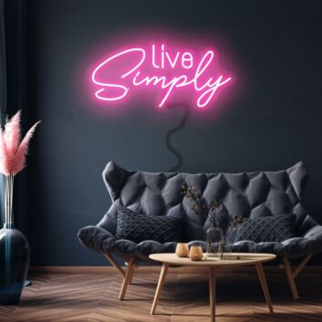 Live simply Embrace Minimalism with Chic Neon