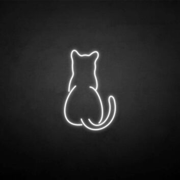 &#39;The cat back&#39; neon sign