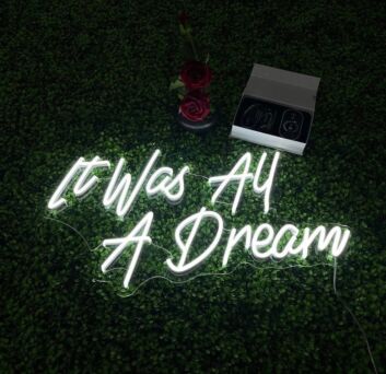 It was all a dream Reflect on Dreams and Aspirations with Dreamy Neon