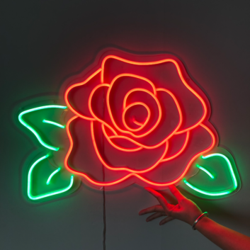 Rose in bloom Captivate with the Elegance of Floral Neon