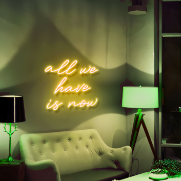 All we have is now Seize the Day with Motivational Neon