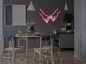 Little fingers Celebrate New Life with Delicate Neon