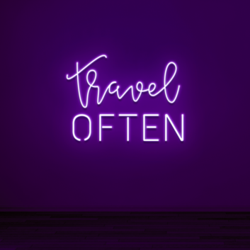 Travel often Feed Your Wanderlust with Inspirational Neon