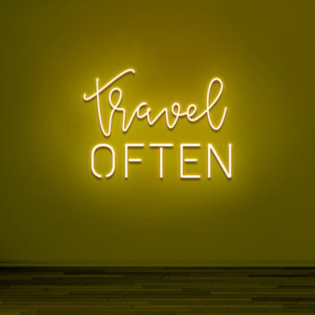 Travel often Feed Your Wanderlust with Inspirational Neon