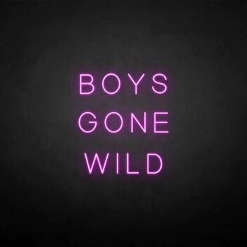 BOYS GONE WILD&#39; neon sign