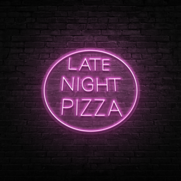Late Night Pizza Perfect Neon Accent for Late Night Snacks