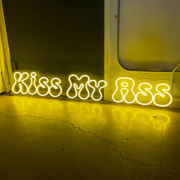 Kiss My Ass Neon Sign Add a Bold Statement to Your Space