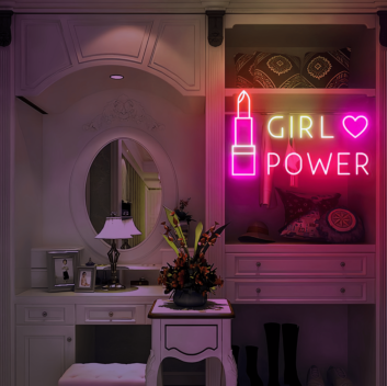 Girl Power Make up Neon Signs