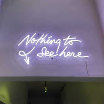 Nothing to See Here: Neon Sign for Chill Spaces