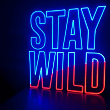 Stay Wild: Embrace Your Adventurous Spirit - Neon Sign