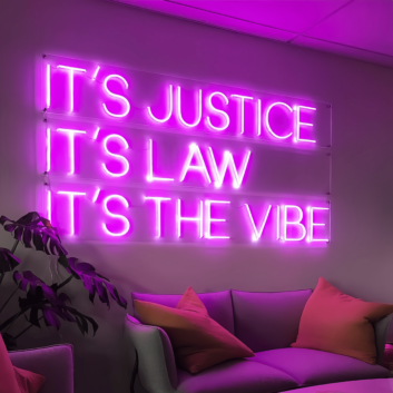 It&#039;s Justice, It&#039;s Law, It&#039;s The Vibe - Embody the Spirit of Justice and Law in Neon