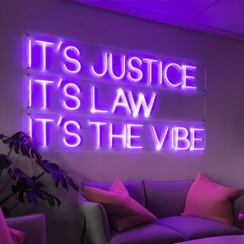 It's Justice, It's Law, It's The Vibe - Embody the Spirit of Justice and Law in Neon