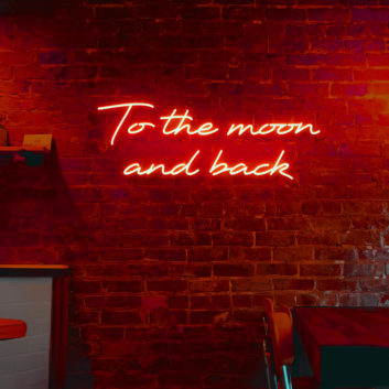 To The Moon And Back: Illuminate Your Love Journey with Neon Art Sign