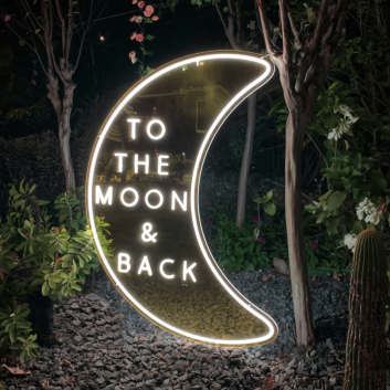 To The Moon and Back: Illuminate Your Space with Love and Radiance - Neon Sign