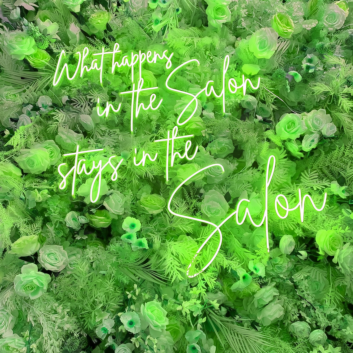 What Happens in The Salon Stays in The Salon Neon Sign: Share Your Secrets in Neon