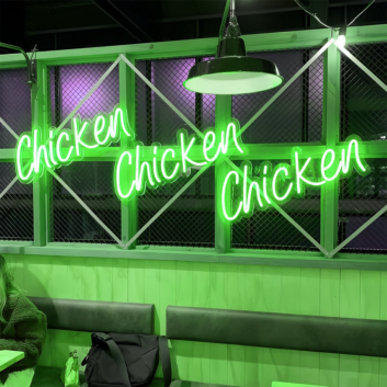 Chicken Chicken Chicken: Illuminate Your Space with Neon Flavor