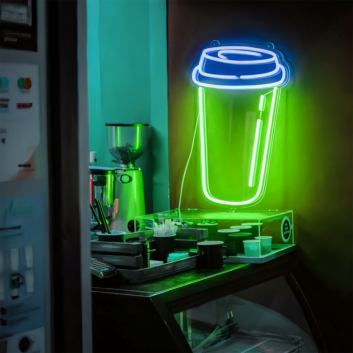 Coffee Cup: Add a Touch of Neon Caffeine to Your Space
