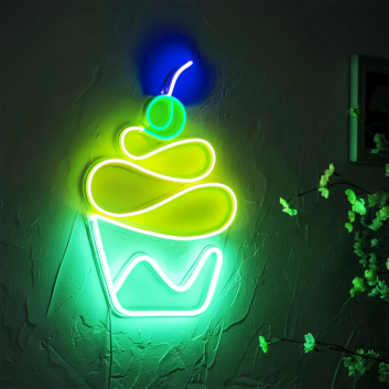 Cupcake: Illuminate Your Space with Neon Sweetness