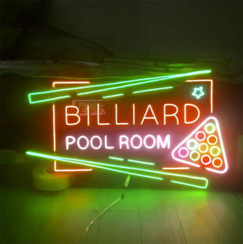 Customize Billard Pool Room: Illuminate Your Space with Neon Entertainment