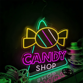 Customize Candy Shop: Light Up Your Space with Neon Sweetness