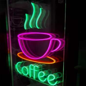 Customize Coffee With Cup: Light Up Your Space with Neon Caffeine