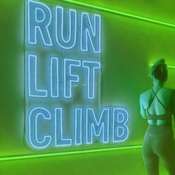 Run Lift Climb Gym: Illuminate Your Space with Neon Fitness