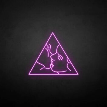 &#39;FACE IN TRIANGLE&#39; neon sign