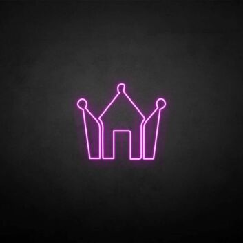 Crown with diamond&#39; neon sign