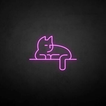 &#39;Stick the cat&#39; neon sign