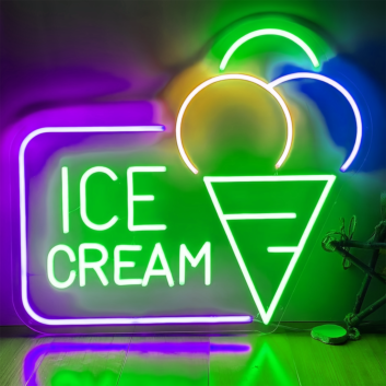 Customize Sweet EscapeIrresistible Ice Cream Neon Sign