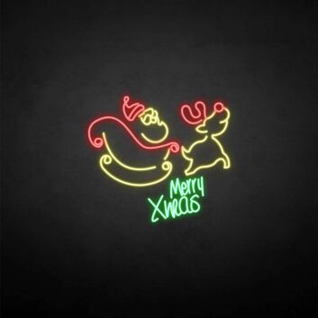 Merry x was&#39; neon sign