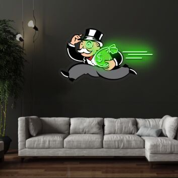 Robber Baron Neon X Acrylic Artwork