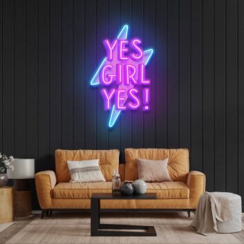 Yes Girl Yes Led Neon Acrylic Artwork