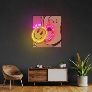 Suck Me Led Neon Acrylic Artwork
