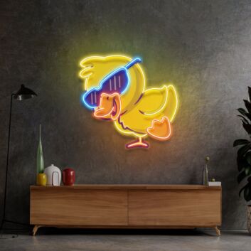 Jolly Duck Jumping Led Neon Sign Light Pop Art