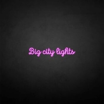 big city lights&#39; neon sign