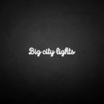 big city lights&#39; neon sign