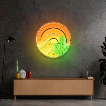 Sahara Desert Sunset Led Neon Sign Light Pop Art