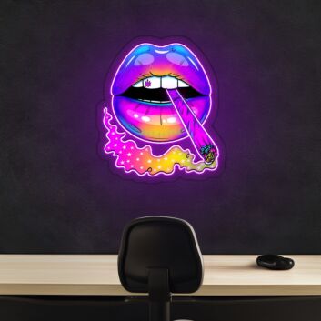 Magic Lip Neon Sign X Acrylic Artwork