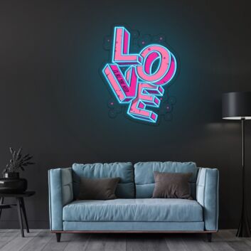 Love Is All You Need Neon Sign X Acrylic Artwork