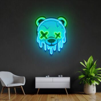 Ice Head Bear Led Neon Acrylic Artwork