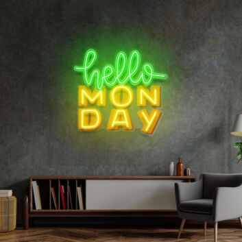 Hello Monday Led Neon Sign Light Pop Art