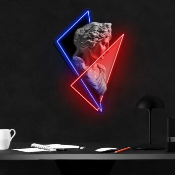 Goddess Statue Neon X Acrylic Artwork