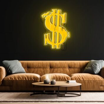 Dollar Sign Graffti Neon Sign X Acrylic Artwork