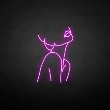 &#39;Woman pose&#39; neon sign
