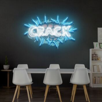 Crack Led Neon Acrylic Artwork