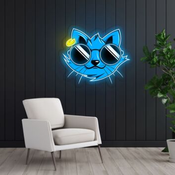 Cat Iron Man Neon Sign X Acrylic Artwork