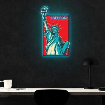 Freedom Neon X Acrylic Artwork