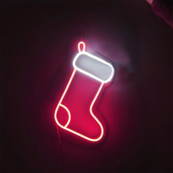 Festive Stocking Glow Neon Sign