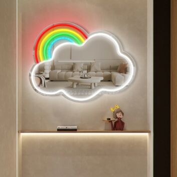 Cloud rainbow Neon Mirror Sign